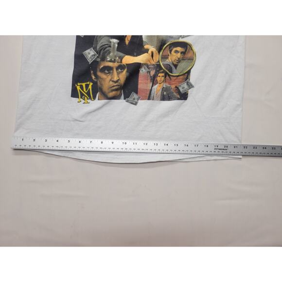 Scarface T-Shirt White Men’s Large Universal Studios Tony Montana Say Hello To - Picture 7 of 7